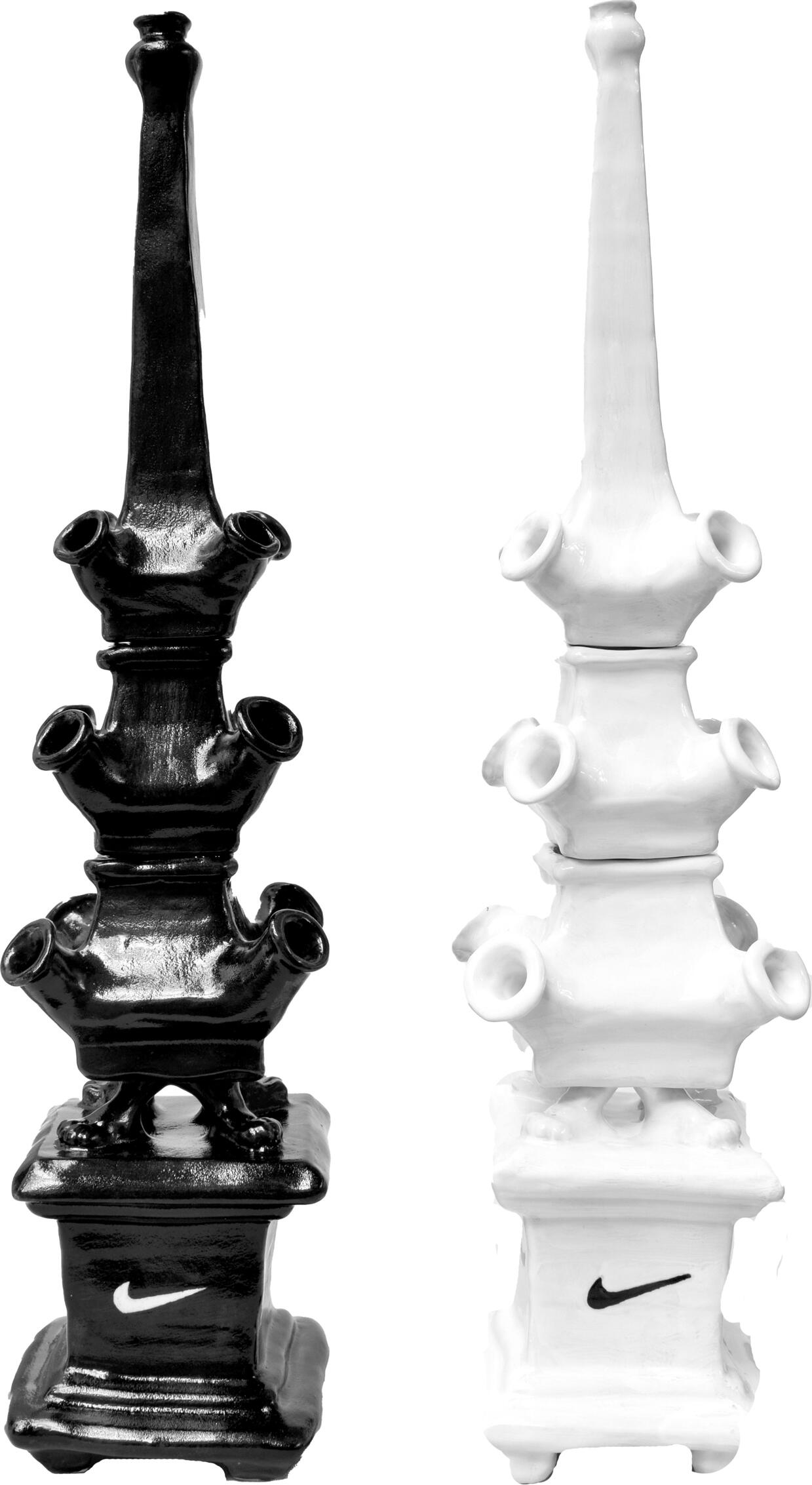 Tulpenvaas zwart en wit